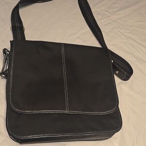Levenger Black Messenger Bag